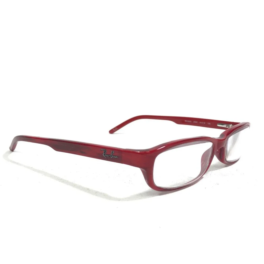 Ray-Ban RB5052 2090 Eyeglasses Frames Red Rectangular Full Rim 51-16-135